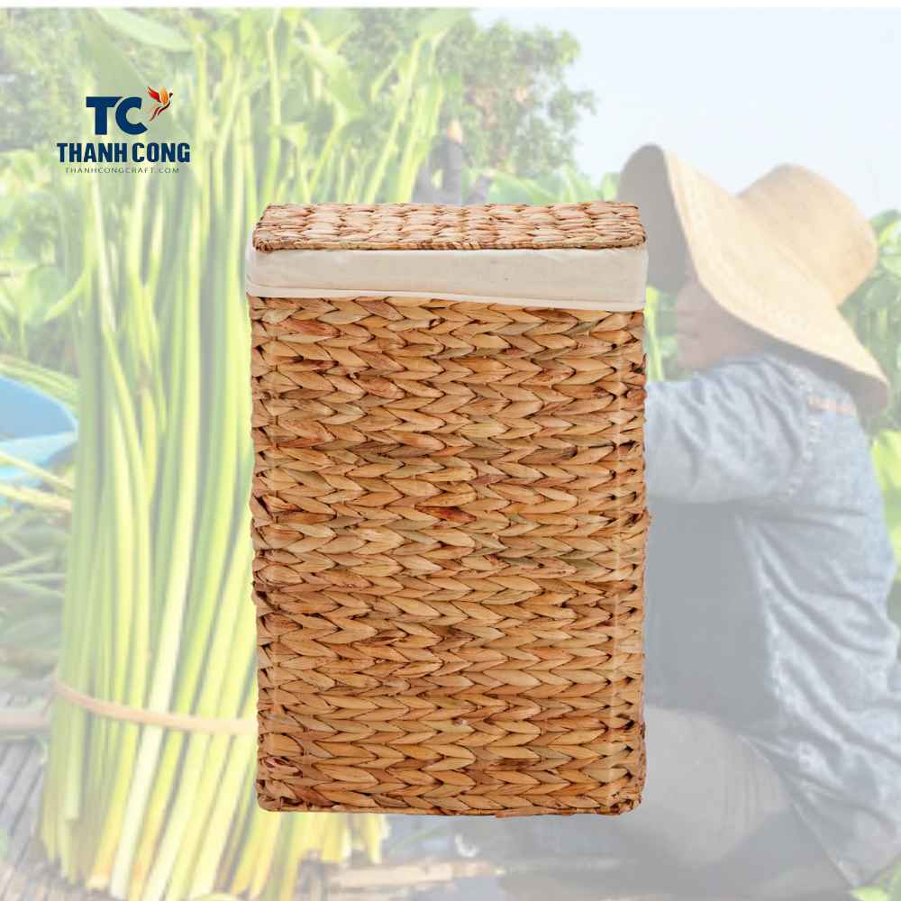 Water Hyacinth Laundry Basket With Lid